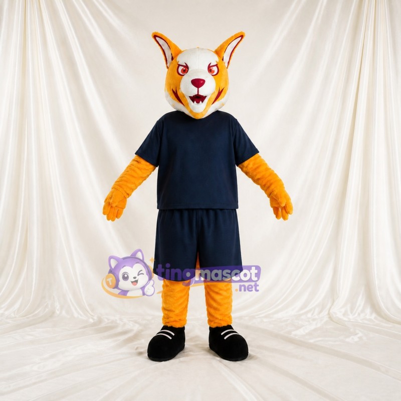 Orange Fox Mascot Costume Full Body for Adults Sports Events