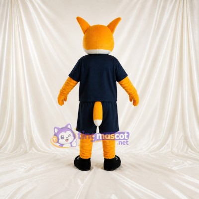 Orange Fox Mascot Costume Full Body for Adults Sports Events