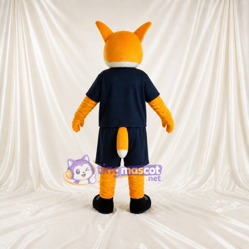 Orange Fox Mascot Costume Full Body for Adults Sports Events