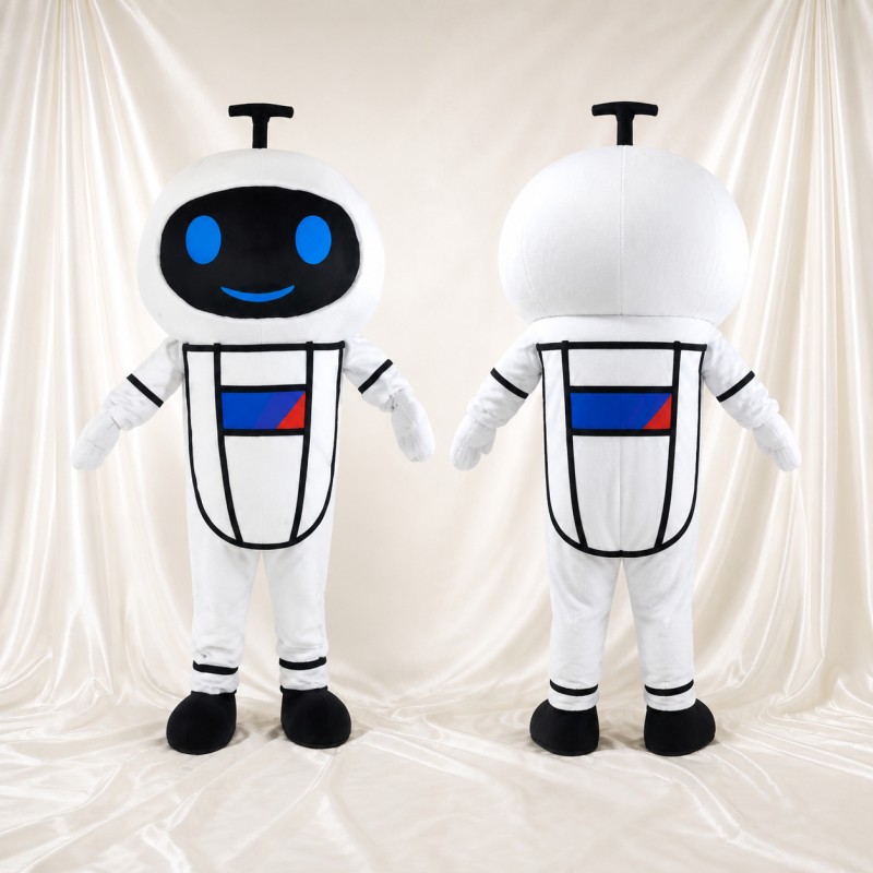 Abgerundeter digitaler Roboter Maskottchenkostüm Ganzkörper für Erwachsene Technologieveranstaltungen