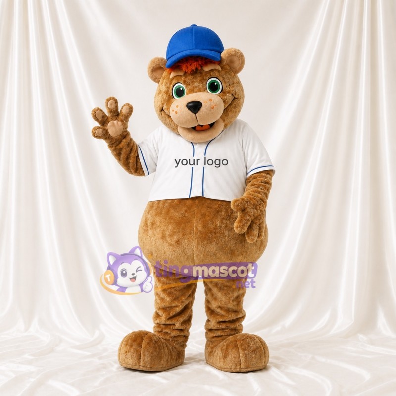Ours brun doré Costume de mascotte intégral pour adultes Événements sportifs