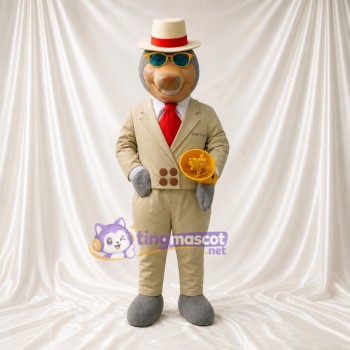 Gentleman Armadillo Mascot Costume Full Body for Adults Food Events