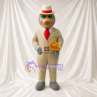 Gentleman Armadillo Mascot Costume Full Body for Adults Food Events