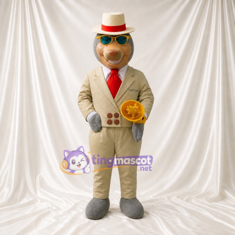 Gentleman Armadillo Mascot Costume Full Body for Adults Food Events