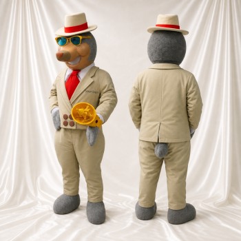 Gentleman Armadillo Mascot Costume Full Body for Adults Food Events