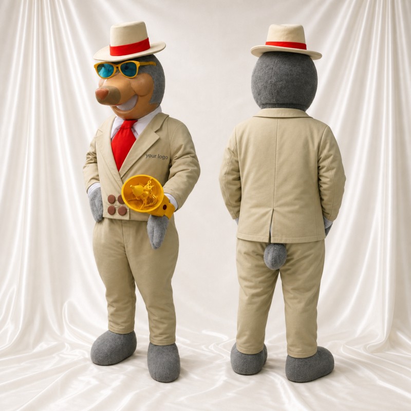 Gentleman Armadillo Mascot Costume Full Body for Adults Food Events