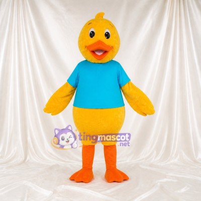Yellow Duck Mascot Costume Full Body for Adults School Events