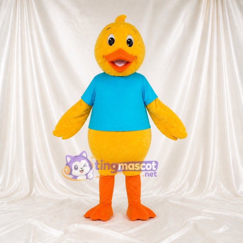 Yellow Duck Mascot Costume Full Body for Adults School Events