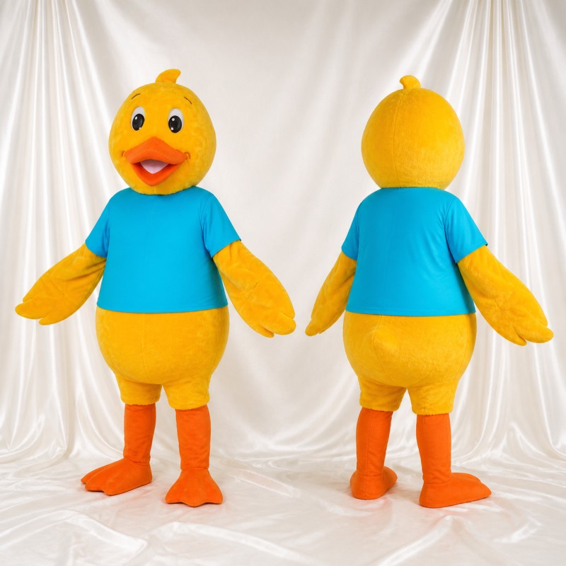 Yellow Duck Mascot Costume Full Body for Adults School Events