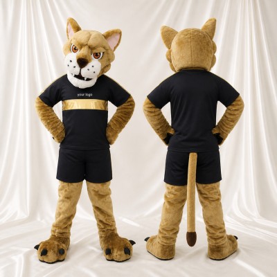 Cougar fauve Costume de mascotte intégral pour adultes Événements sportifs