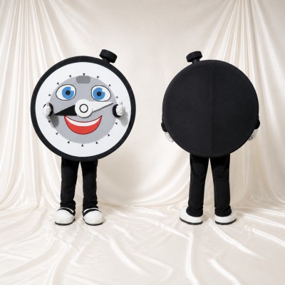 Clock Mascot Costume Full Body for Adults School Events