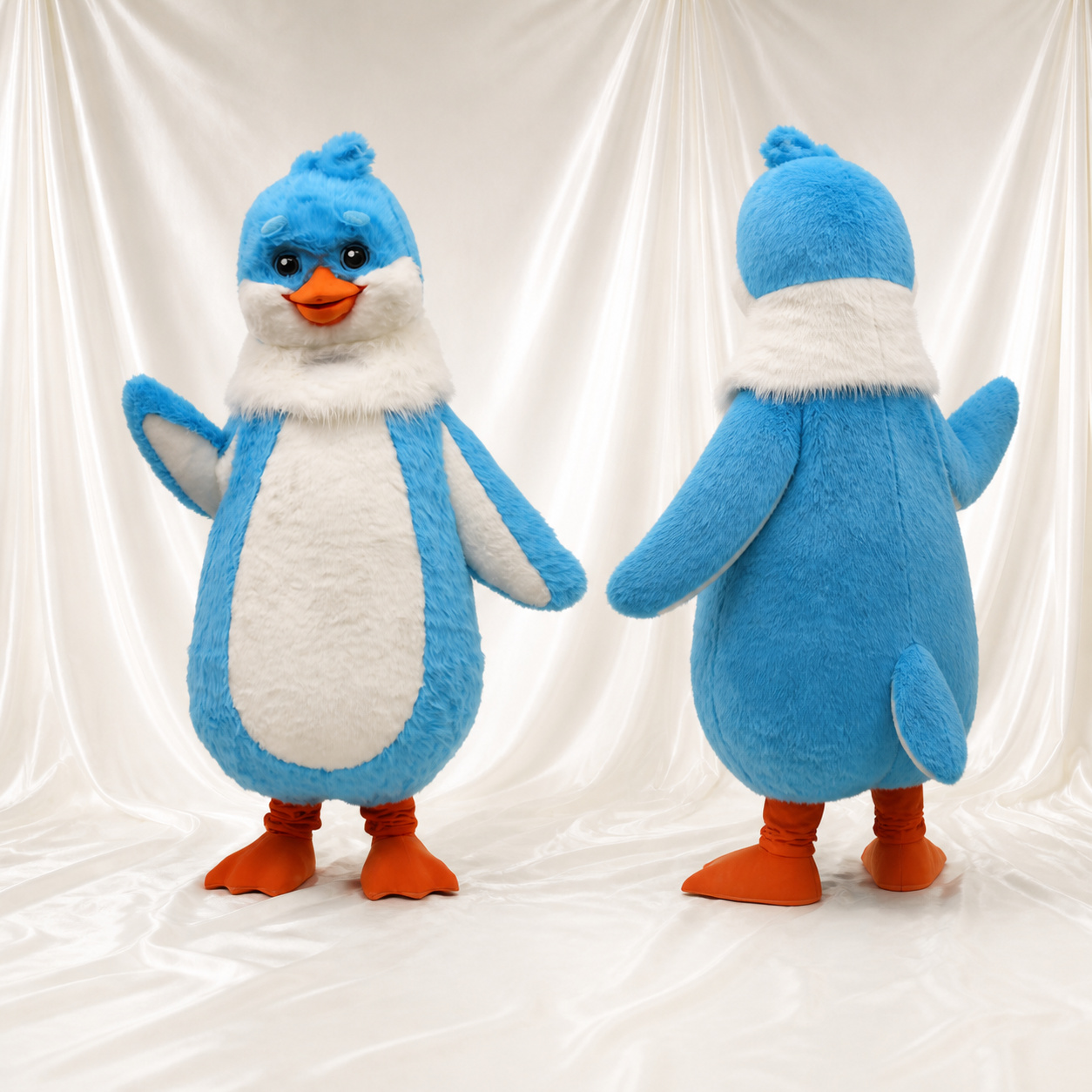 Hellblauer Pinguin Maskottchenkostüm Ganzkörper für Erwachsene Schulveranstaltungen Hellblauer Pinguin Maskottchenkostüm Ganzkörper für Erwachsene Schulveranstaltungen