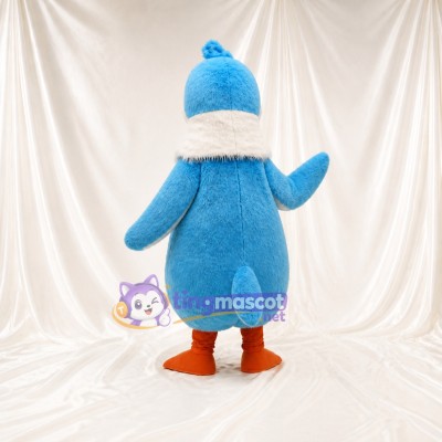 Light Blue Penguin Mascot Costume Full Body for Adults School Events