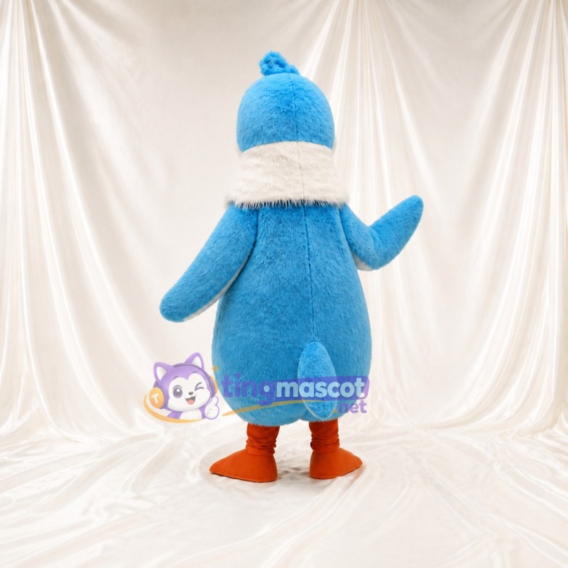 Light Blue Penguin Mascot Costume Full Body for Adults School Events