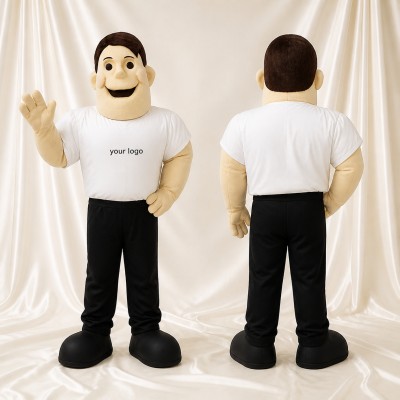 Man Mascot Costume Full Body for Adults School Events