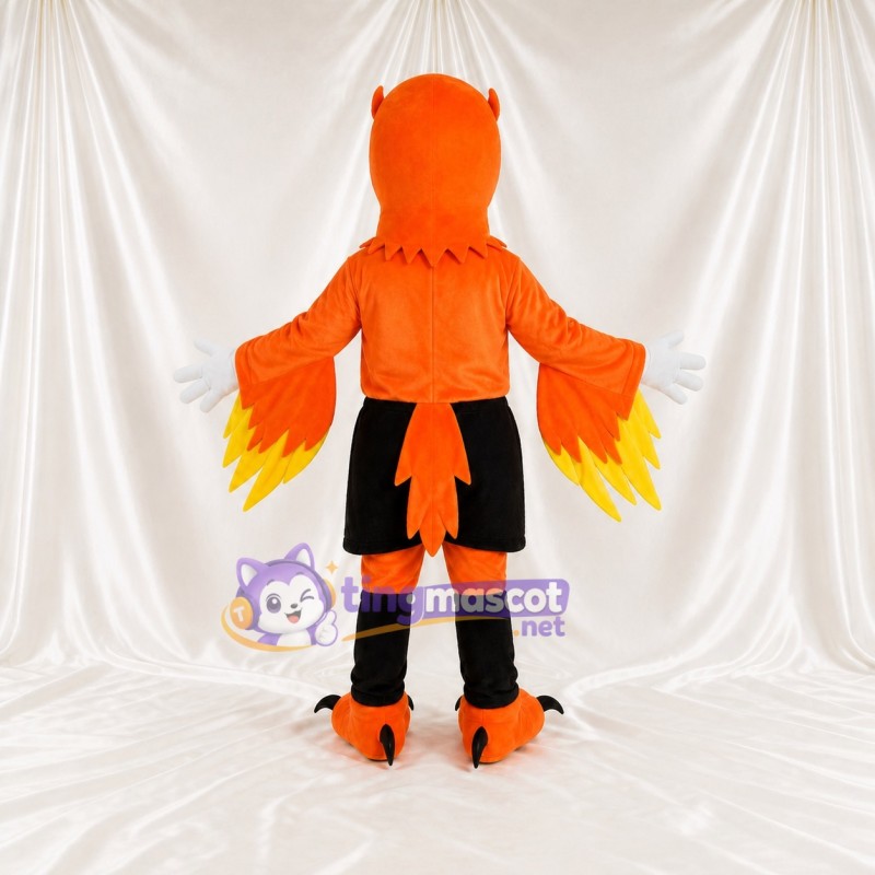 Layered Flame Eagle Mascot Costume Full Body for Adults Sports Events