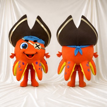 Pirate Octopus Mascot Costume Full Body for Adults Aquariums
