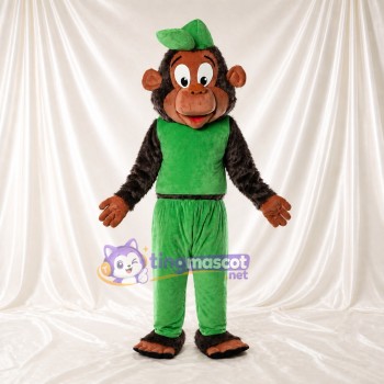 Brown Monkey Mascot Costume Full Body for Adults School Events