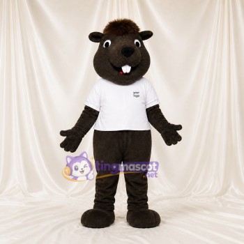 Castor dominant Costume de mascotte intégral pour adultes Événements scolaires