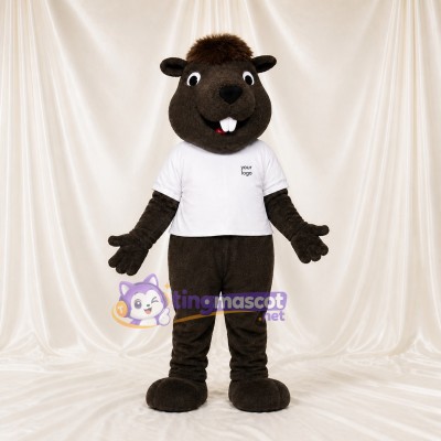 Castor dominant Costume de mascotte intégral pour adultes Événements scolaires