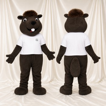 Castor dominant Costume de mascotte intégral pour adultes Événements scolaires