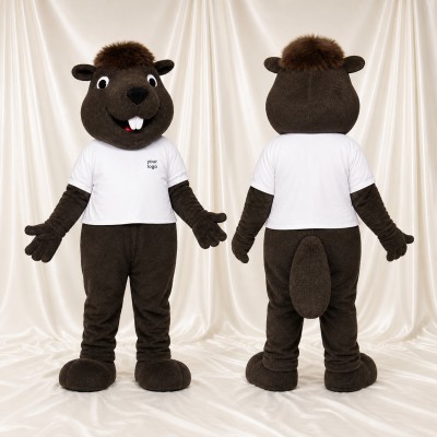 Castor dominant Costume de mascotte intégral pour adultes Événements scolaires