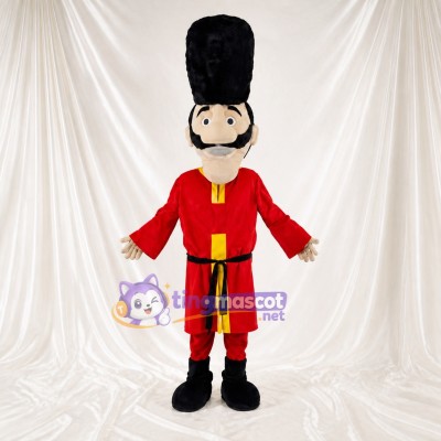 Red Ceremonial Guard Mascot Costume Full Body for Adults Museums