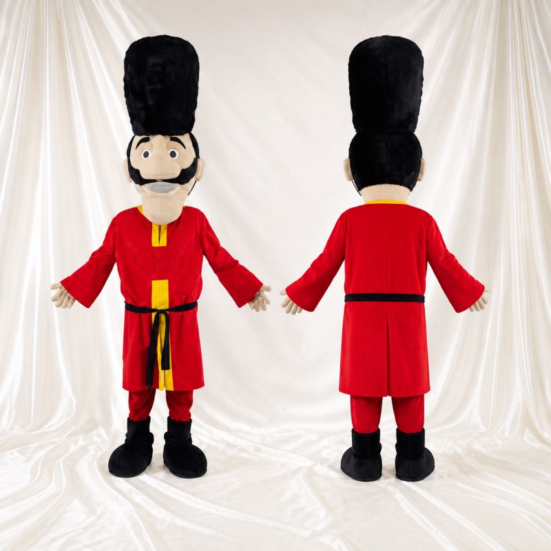 Red Ceremonial Guard Mascot Costume Full Body for Adults Museums