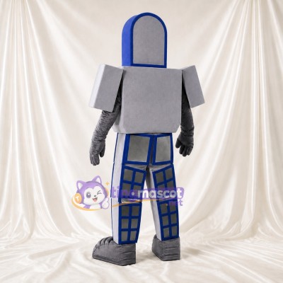 Angular Metallic Robot Mascot Costume Full Body for Adults Tech Events