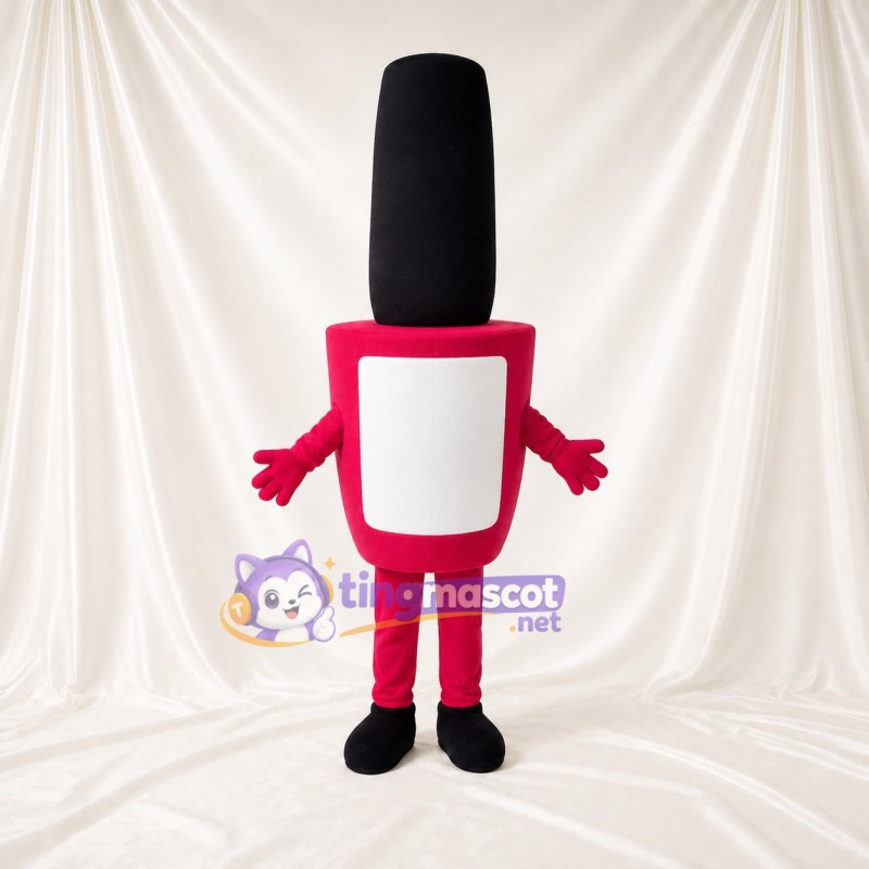 Hot Pink Nail Polish Bottle Mascot Costume Full Body for Adults Promotions