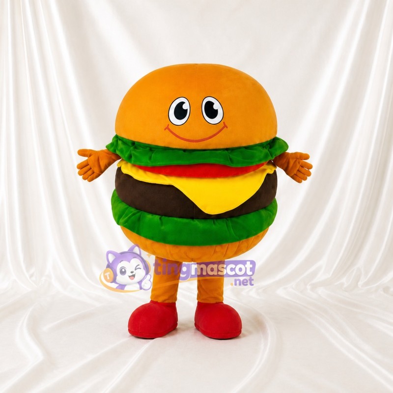 Hamburger Mascot Costume Full Body for Adults Food Events