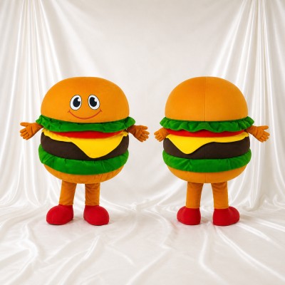 Hamburger Mascot Costume Full Body for Adults Food Events