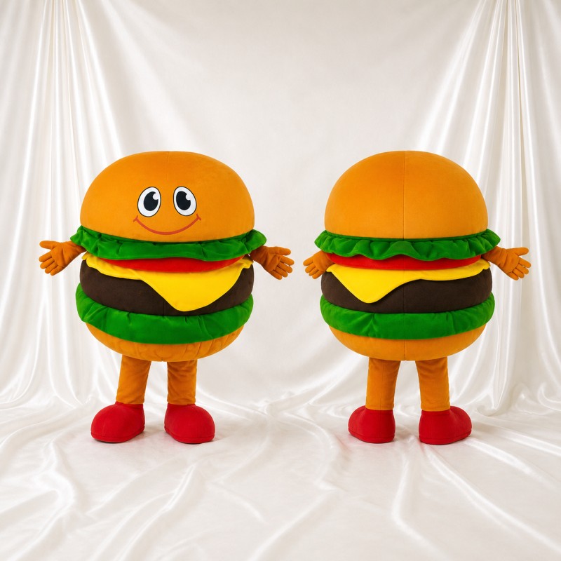 Hamburger Mascot Costume Full Body for Adults Food Events
