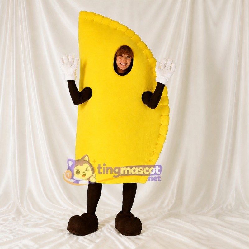 Folded Pastry Mascot Costume Full Body for Adults Food Events