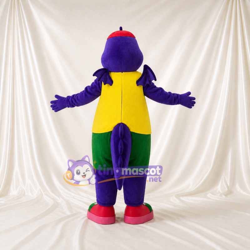 Rounded Bright Dinosaur Mascot Costume Full Body for Adults School Events