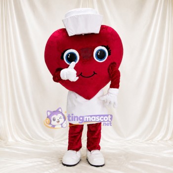 Cœur d’infirmière Costume de mascotte intégral pour adultes Événements caritatifs