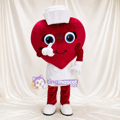 Cœur d’infirmière Costume de mascotte intégral pour adultes Événements caritatifs