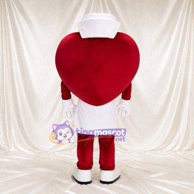 Cœur d’infirmière Costume de mascotte intégral pour adultes Événements caritatifs