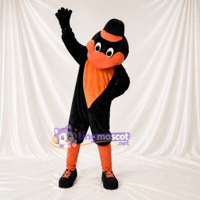 Bold Orange Bird Mascot Costume Full Body for Adults Sports Events