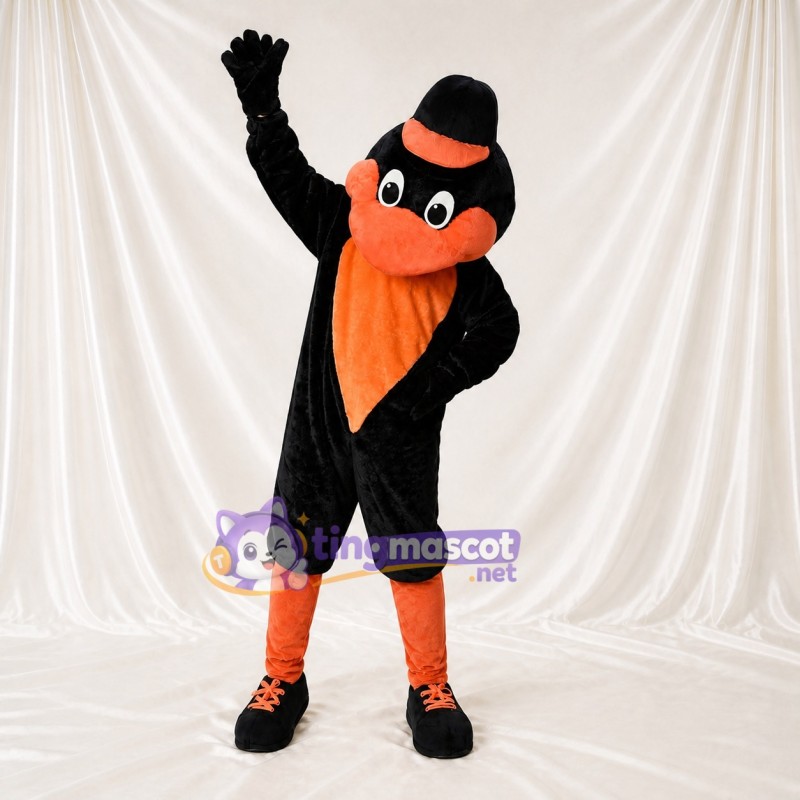 Bold Orange Bird Mascot Costume Full Body for Adults Sports Events