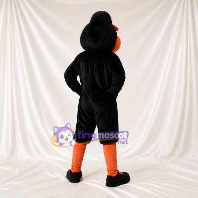 Bold Orange Bird Mascot Costume Full Body for Adults Sports Events