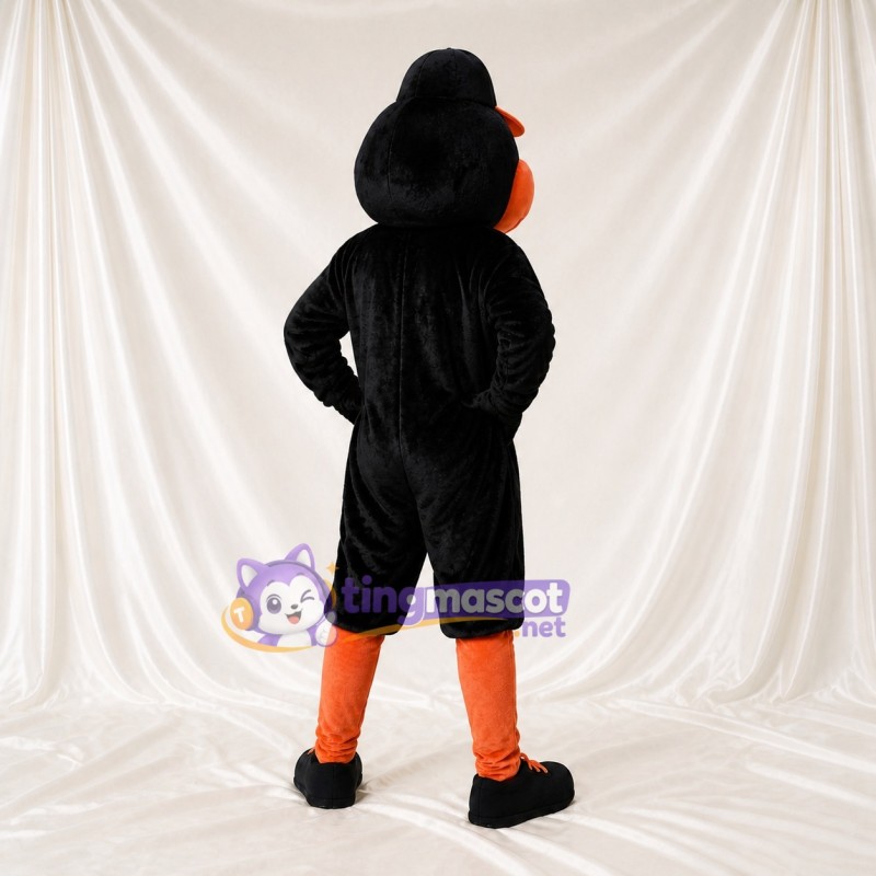 Bold Orange Bird Mascot Costume Full Body for Adults Sports Events
