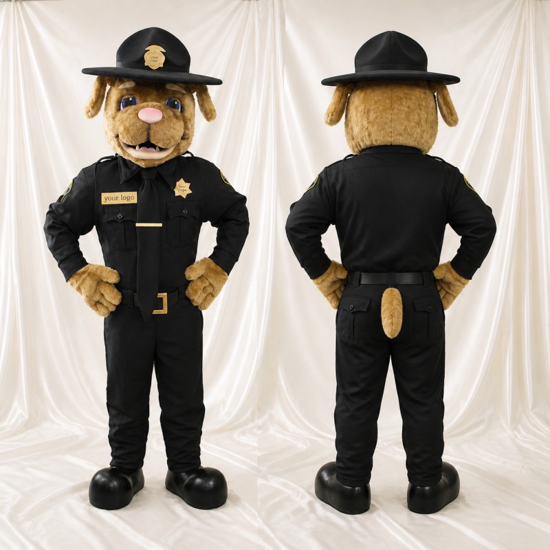 Police Dog Mascot Costume Full Body for Adults Events