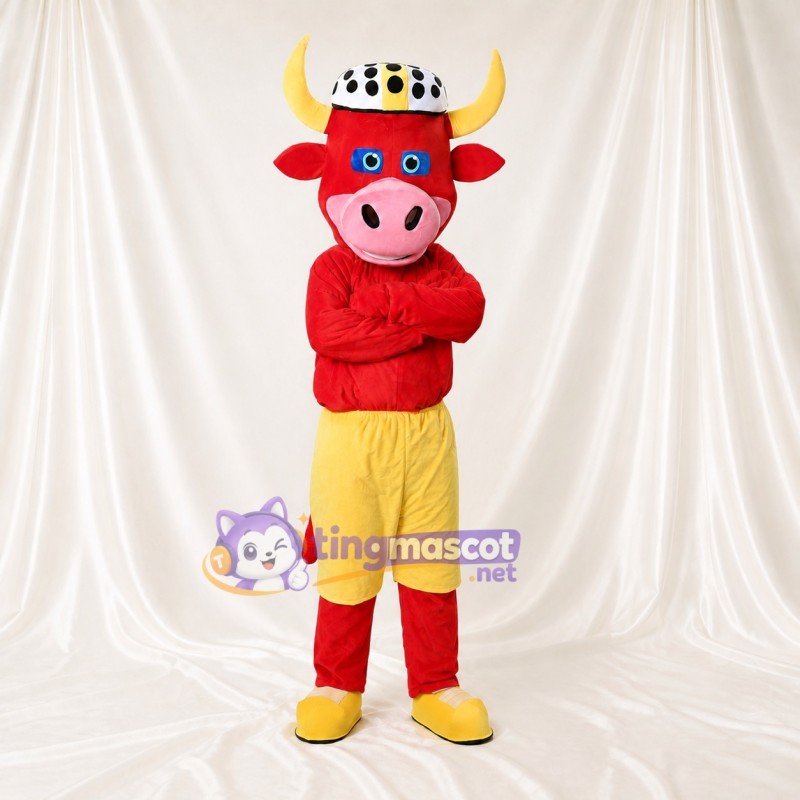 Viking Bull Mascot Costume Full Body for Adults Sports Events