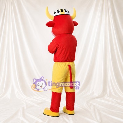 Viking Bull Mascot Costume Full Body for Adults Sports Events