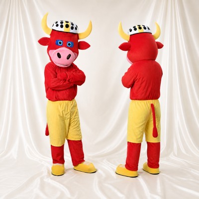 Viking Bull Mascot Costume Full Body for Adults Sports Events