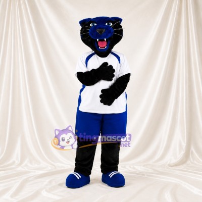 Bold Open Panther Mascot Costume Full Body for Adults Sports Events