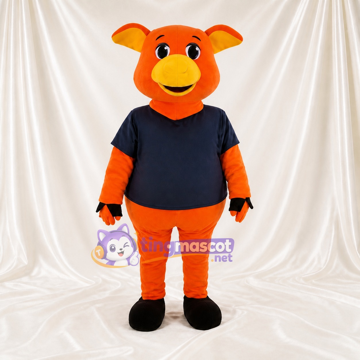 Cochon Orange Costume de mascotte intégral pour adultes Événements gastronomiques Cochon Orange Costume de mascotte intégral pour adultes Événements gastronomiques