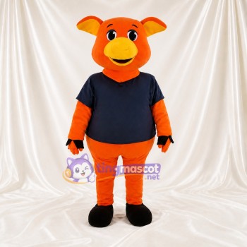Orange Pig Mascot Costume Full Body for Adults Food Events