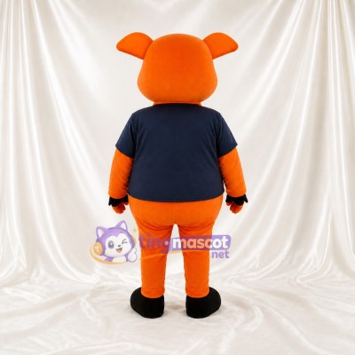Orange Pig Mascot Costume Full Body for Adults Food Events